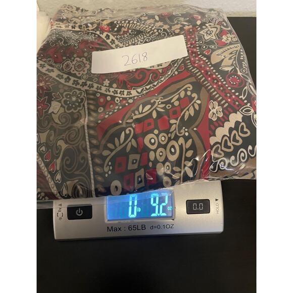 Dressbarn Maxi Skirt Womens 16W Red Black Tan Paisley A-Line Boho Artsy Y2K - Picture 7 of 7